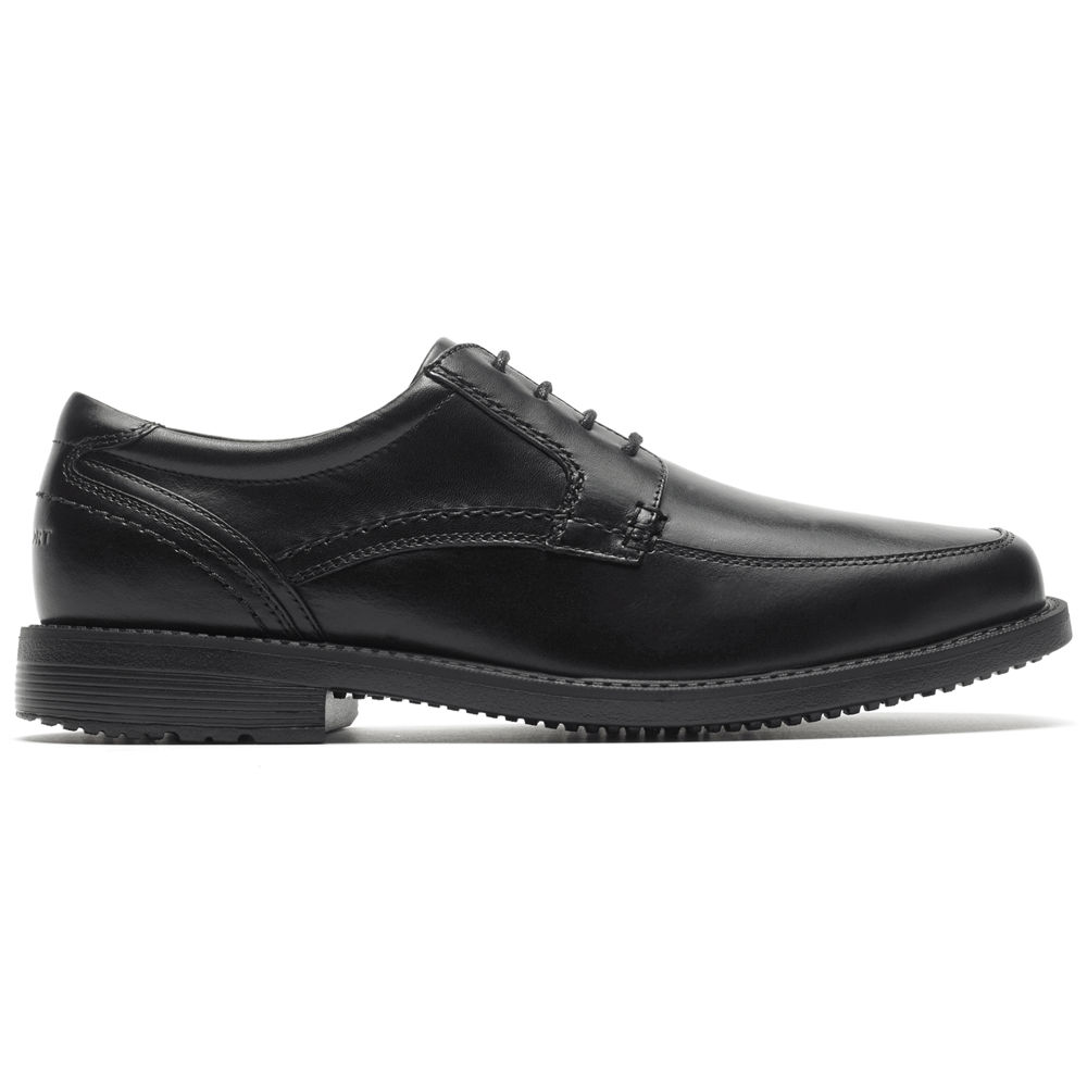 Zapatos Con Cordones Rockport Hombre Mexico - Style Leader 2 Apron Toe Negros - SDHAR8269